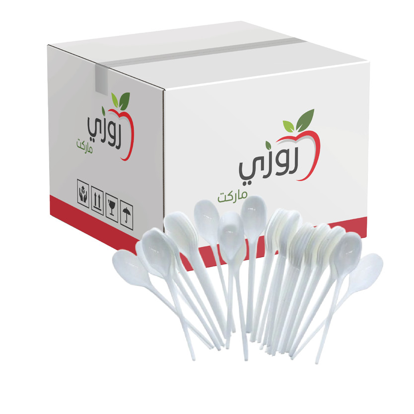 214812-كرتون ملاعق ابيض - Image 1