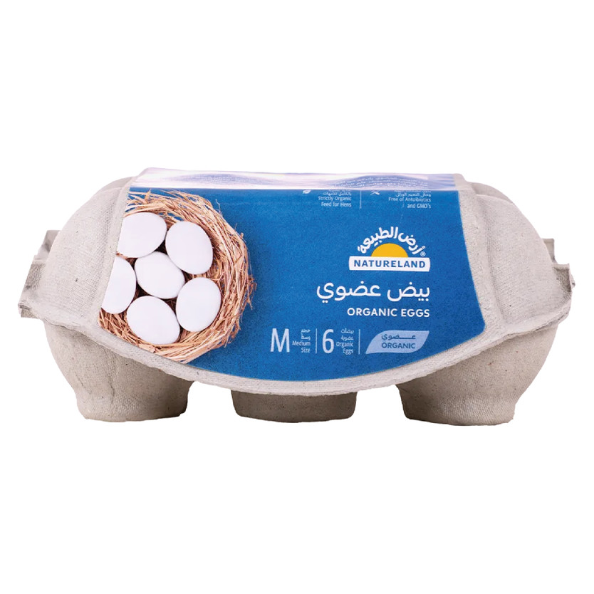24635-ربطه طبق بيض عضوي 6 حبات أرض الطبيعة - الصورة 1