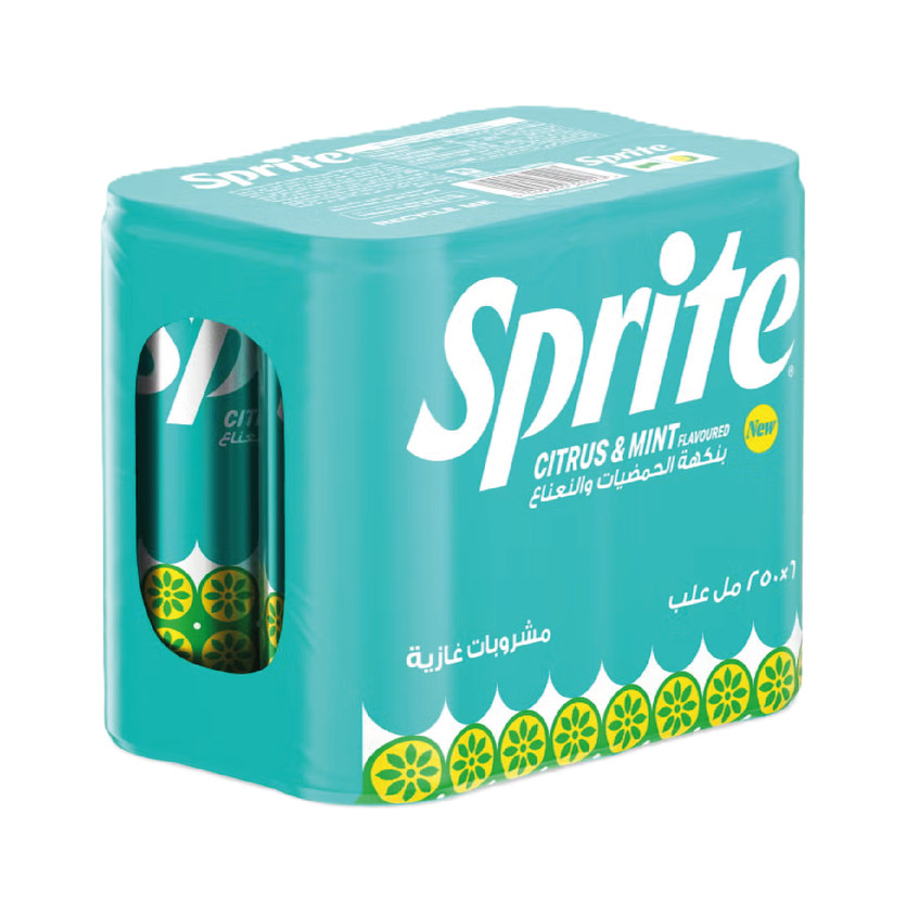 003748-باكت شراب سبرايت حمضيات نعناع علب 250 مل - الصورة 1