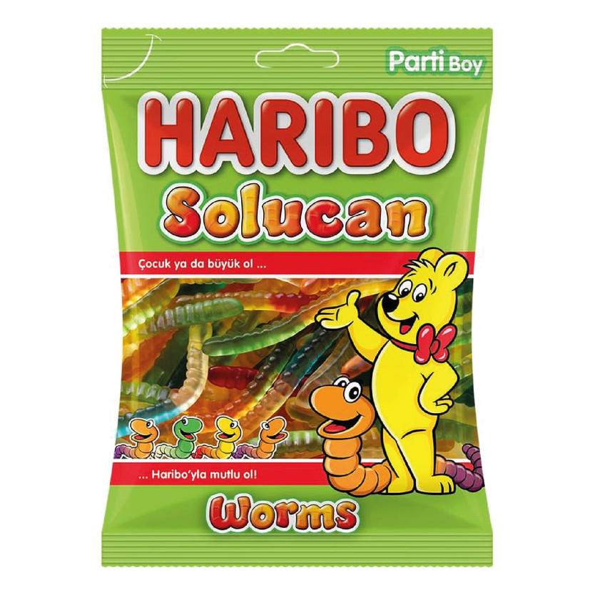 01111-حبة HARIBO WORMS JELLY 160 GM - Image 1