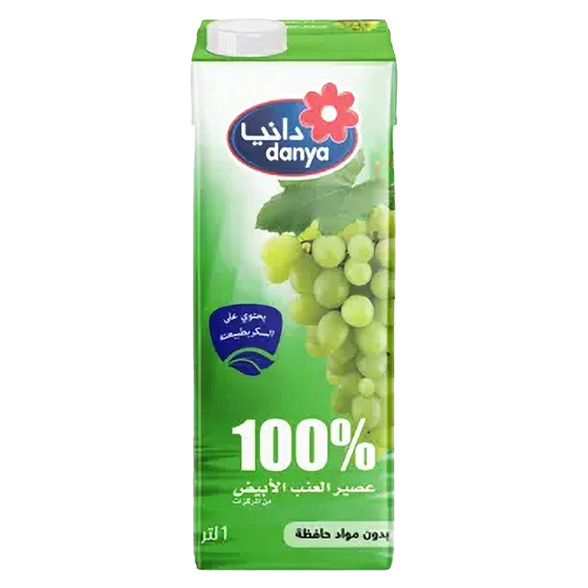 01814-حبة عصير دانيا عنب ابيض 1 لتر - الصورة 1