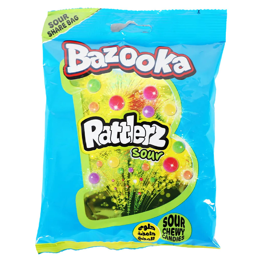 01846-حبة CANDY BRANDS RATTLERZ SOUR 120 GM - Image 1