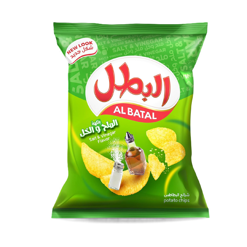 03111-حبة بطاطس البطل ملح والخل 12 جم - الصورة 1