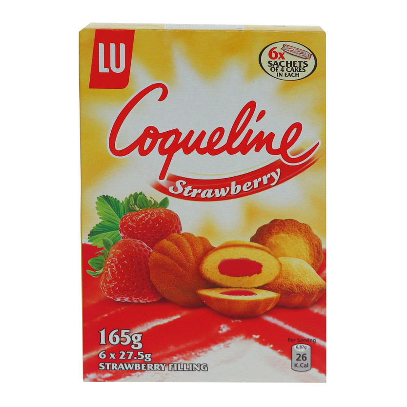03193-باكت LU COQUELINE STRAWBERRY 165 GM - Image 1