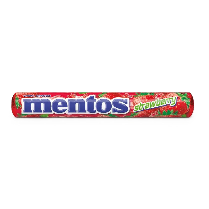 03333-حبة MENTOS STRAWBERRY 37 GM - Image 1
