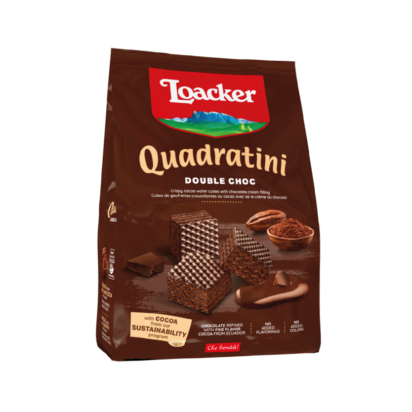 03428-حبة LOACKER QUADRATINI DOUBLE CHOCO 125 GM - Image 1