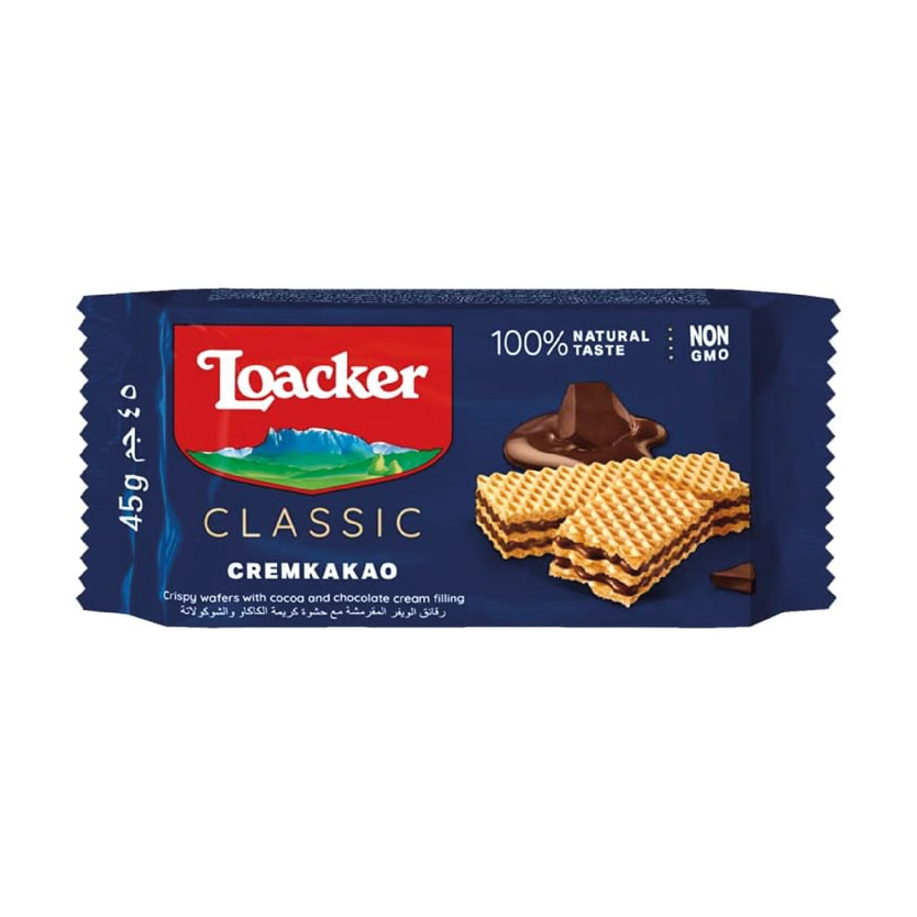 03441-حبة LOACKER SANDWICH COCOA 45 GM - Image 1