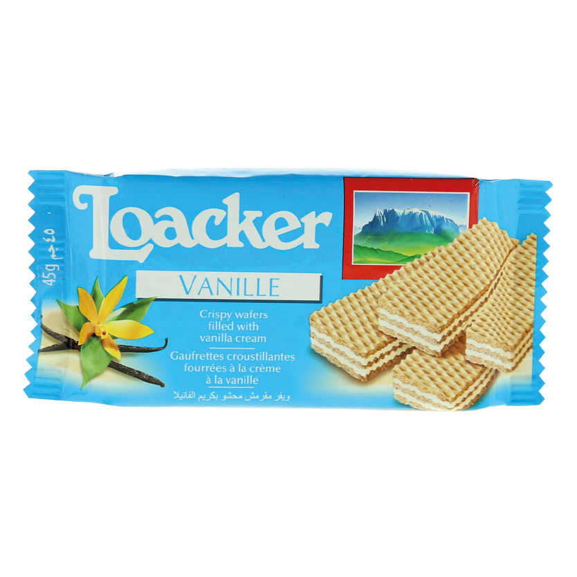 03444-حبة LOACKER SANDWICH VANILLA 45 GM - Image 1