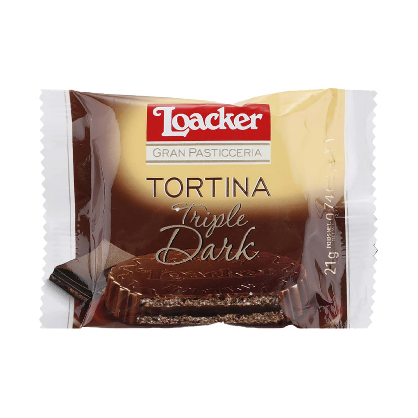 03463-حبة LOACKER TORTINA TRIPLE DARK CHOCLATE 21 GM - Image 1