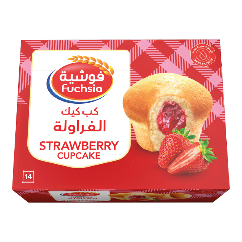 06558-باكت كب كيك فراوله فوشيه 28 جم - الصورة 1