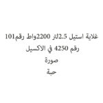 غلاية استيل 2.5لتر 2200واط رقم101