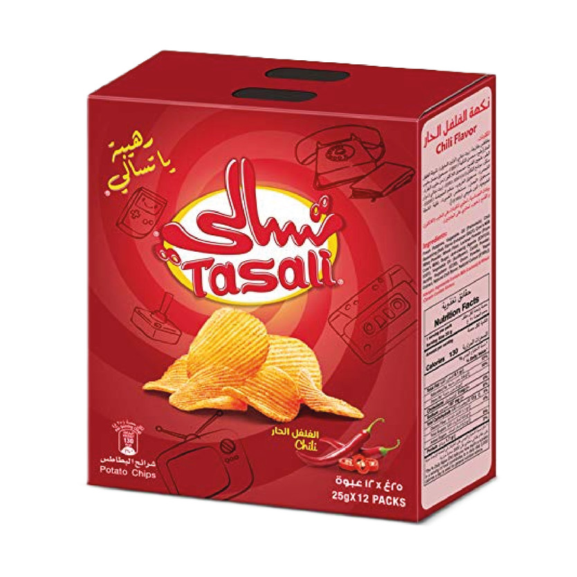 12097-باكت بطاطس تسالي نكهة الفلفل الحار 25 جرام - الصورة 1