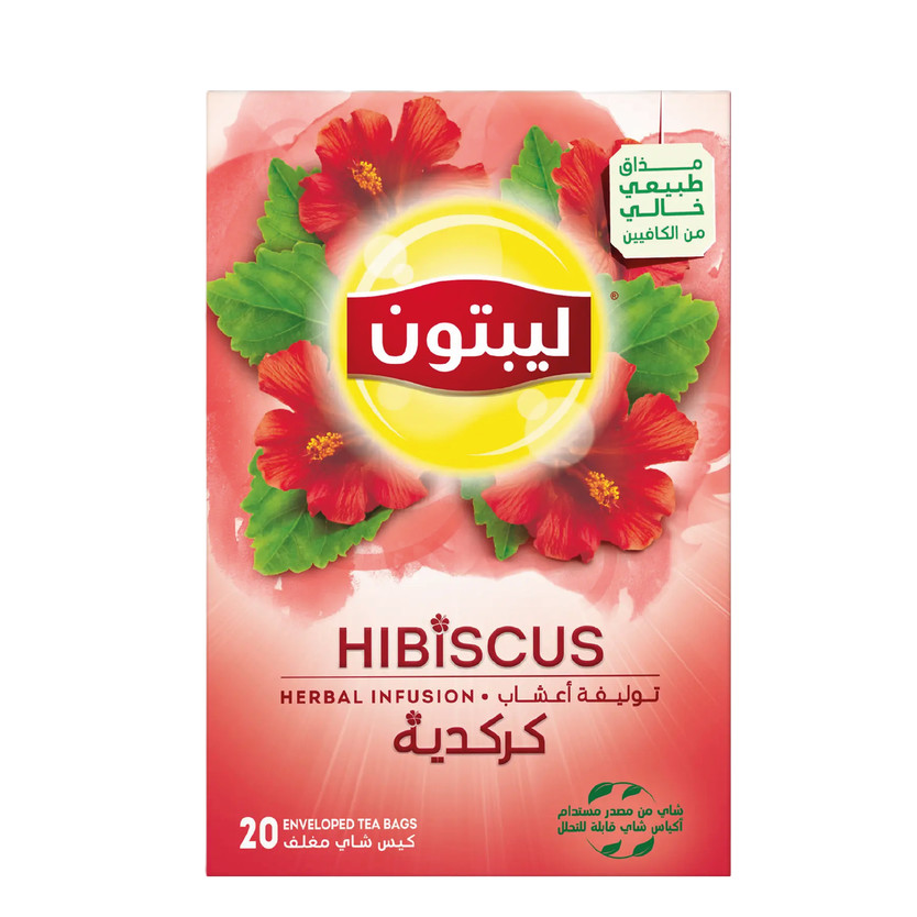 2025585-حبة اكياس شاي ليبتون كركديه 20*16 جم - Image 1