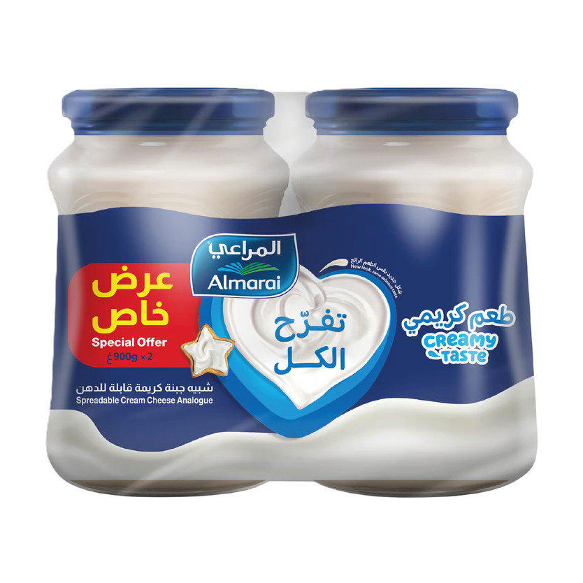 21074-حبة جبنه كريم المراعي 2*900 جم - الصورة 1