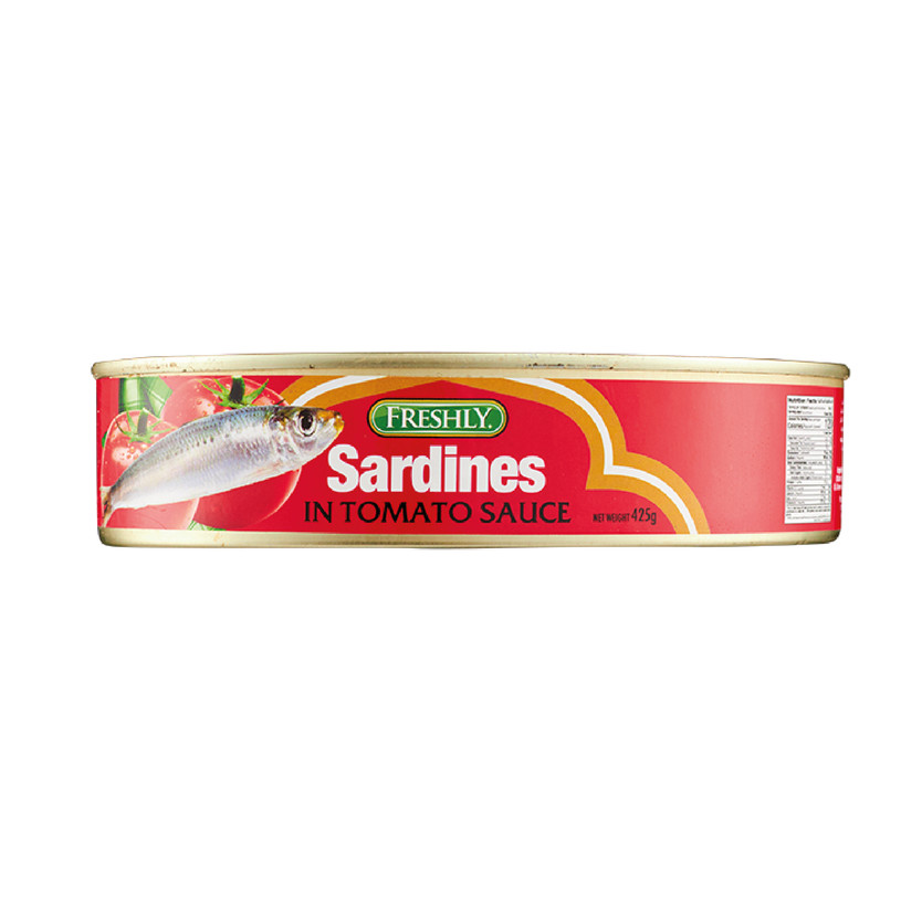 21437-حبة FRESHLY SARDINES IN TOMATO SUSE 425 G - Image 1