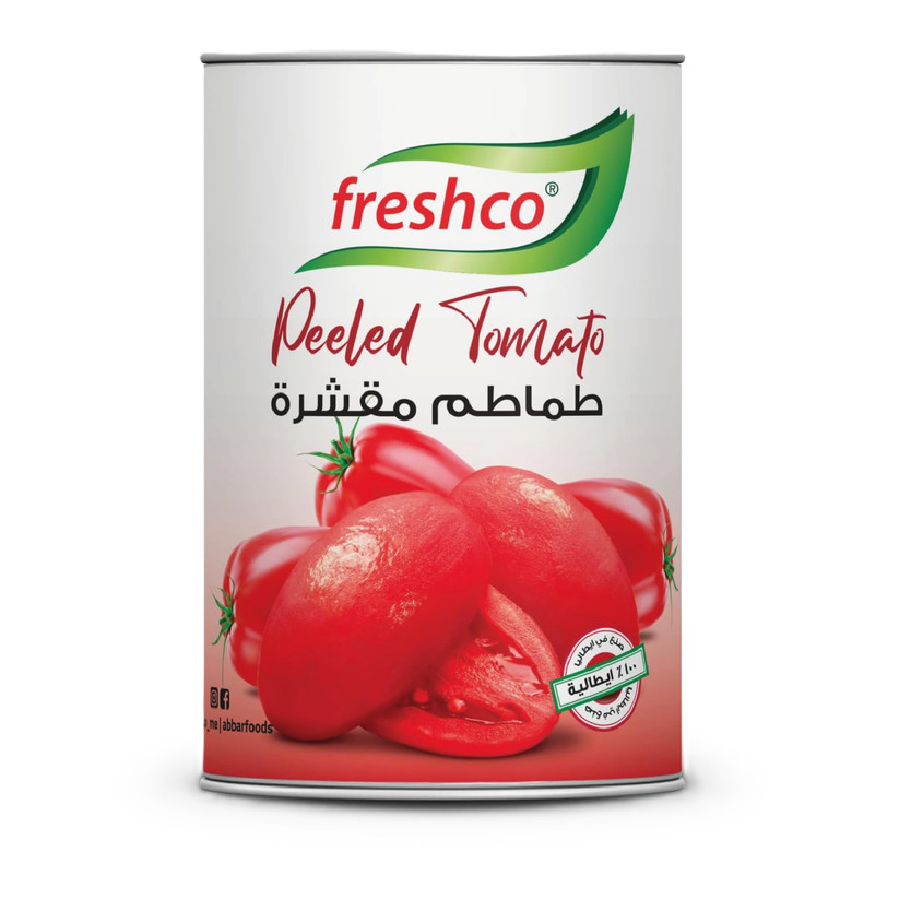 21650-حبة FRESHCO PEELED TOMAATOES 400 G - Image 1