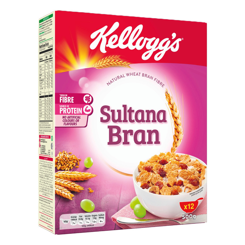 23335-حبة كلوقز حبوب النخالة مع الزبيب 500 جم (SULTHANA BRAN ) - الصورة 1