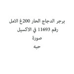 برجر الدجاج الحار 200غ الامل