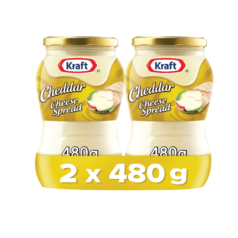 30511-حبة KRAFT CHEDDAR CHEESE 2*480 G - Image 1