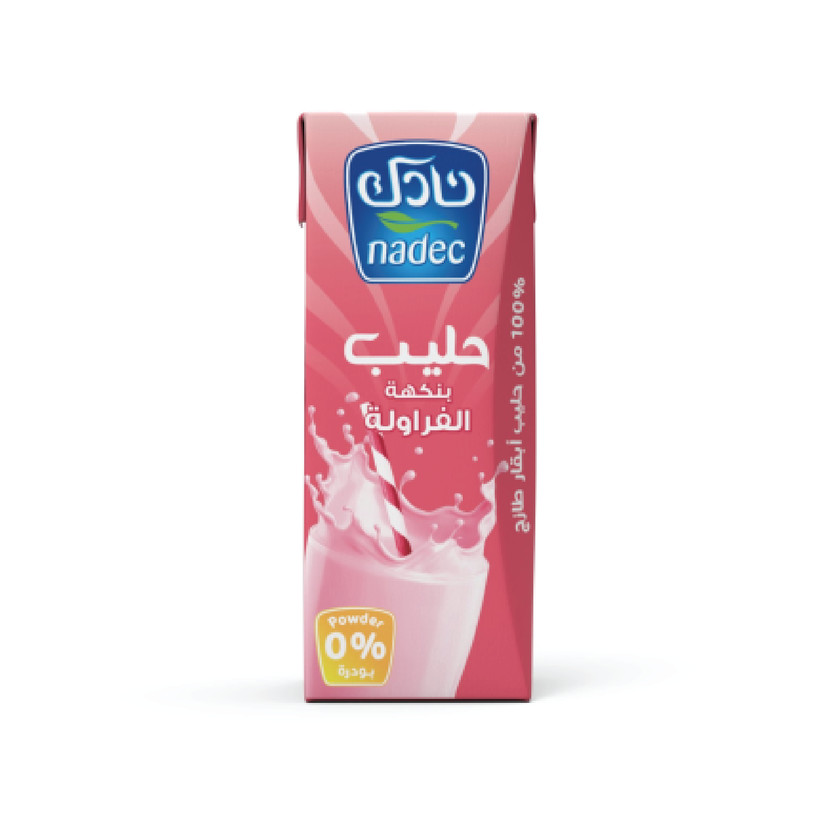 30721-حبة حليب نادك فراولة طويل الاجل 18*185 مل - الصورة 1