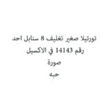 تورتيلا صغير تغليف 8 سنابل احد