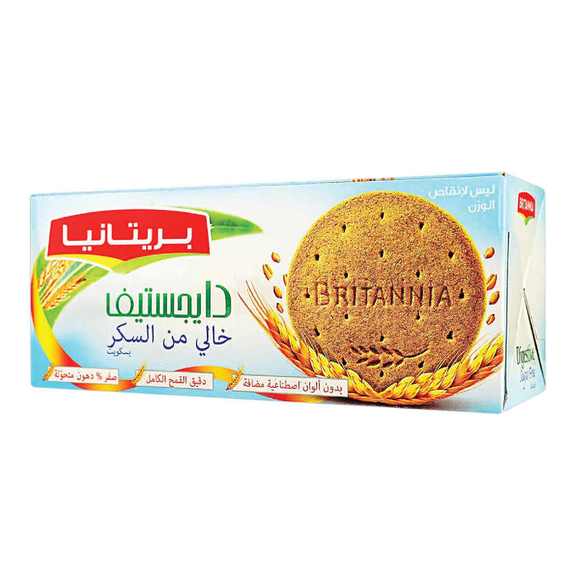 34740-حبة بسكويت بريتانيا دايجستيف بدون السكر 350 جم - Image 1