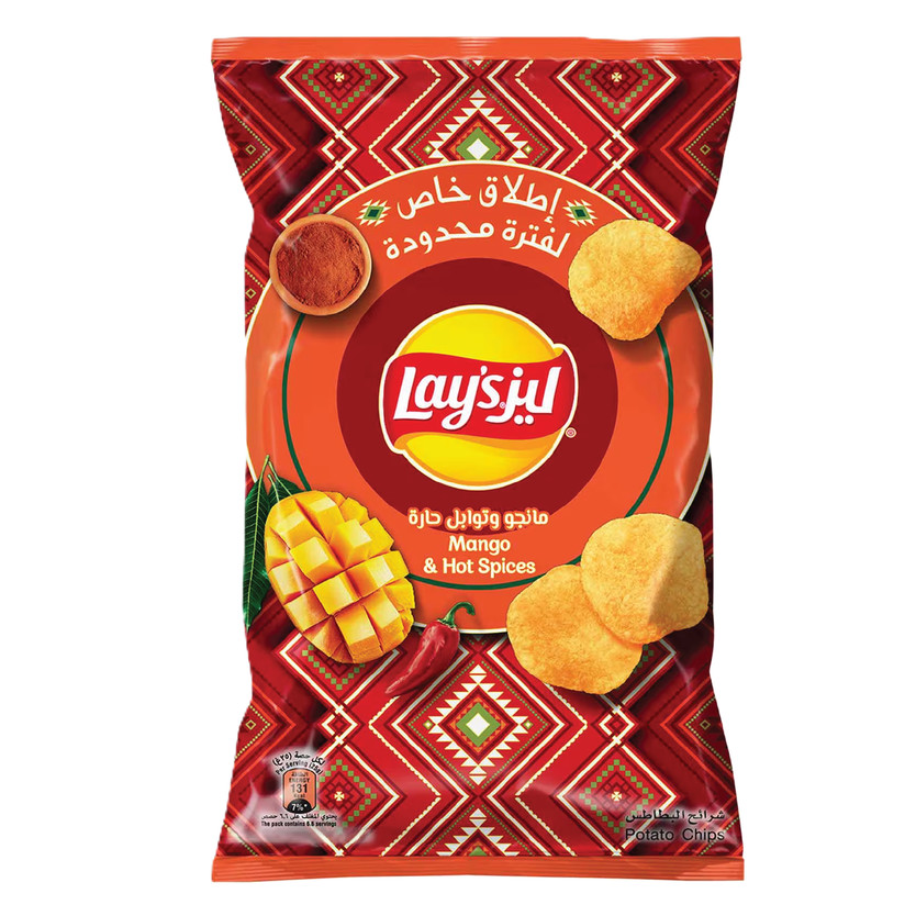 36472-حبة بطاطس ليز مانجو والتوابل الحارة 21 جرام - Image 1