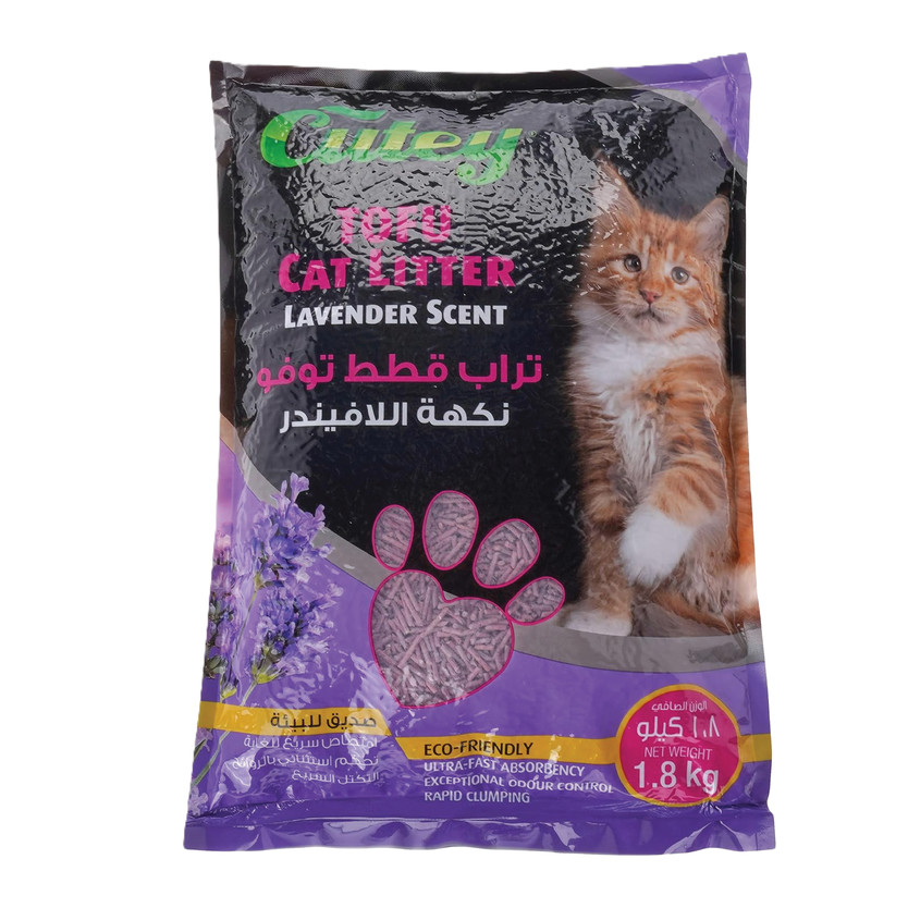 36625-حبة تراب قطط توفو باللافيندر كيوتي 1.8 ك - Image 1