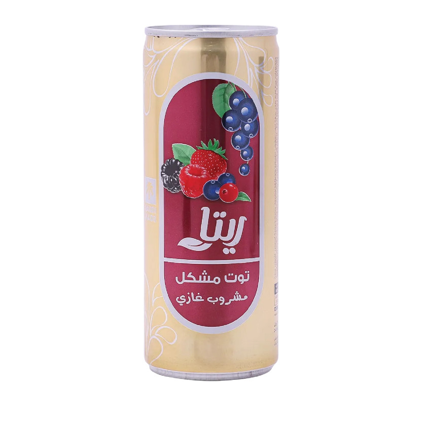 37336-حبة مشروب غازي توت مشكل ريتا 240 مل - الصورة 1