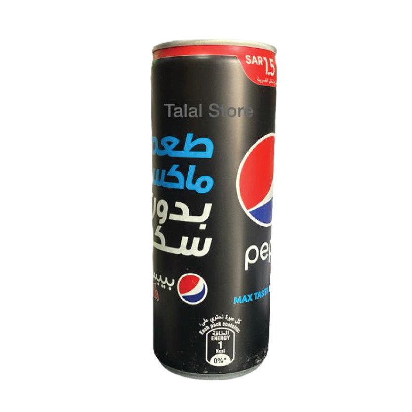 39793-حبة شراب بيبسي ماكس بدون سكرعلب 150 مل - الصورة 1