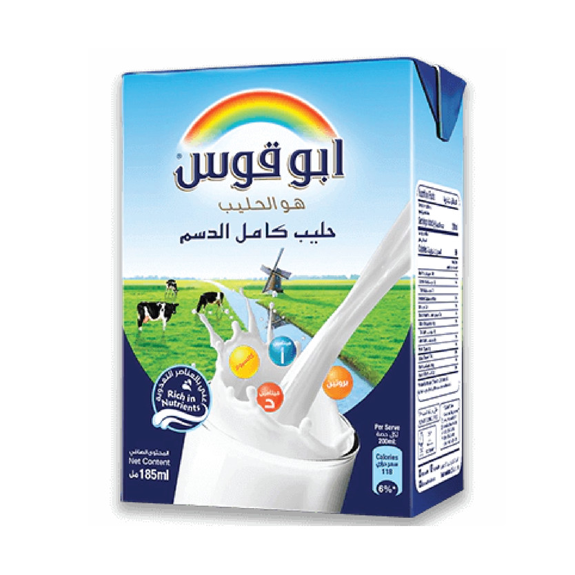 46528-حبة حليب ابو قوس كامل الدسم 185 مل - الصورة 1