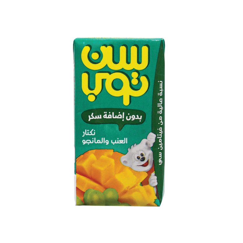 47211-حبة عصير سن توب مانجو والعنب بدون سكر 125 مل - الصورة 1
