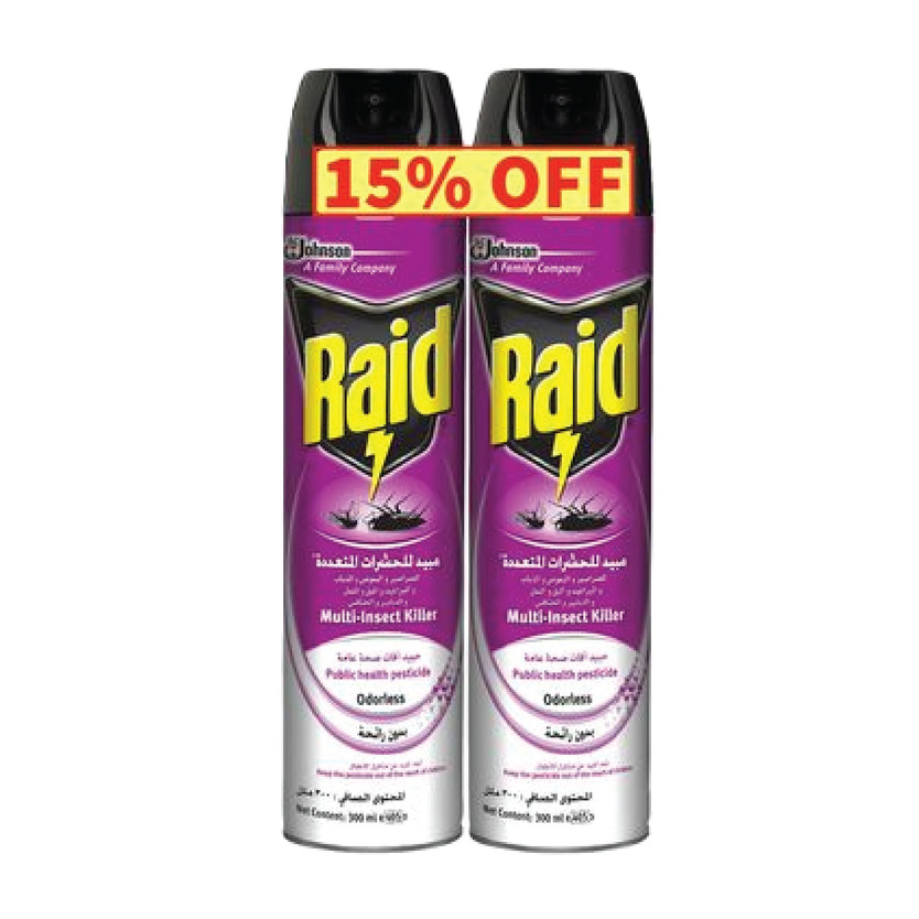 48000-حبة RAID INSECT KILLER 2*300 ML 15% OFF - Image 1