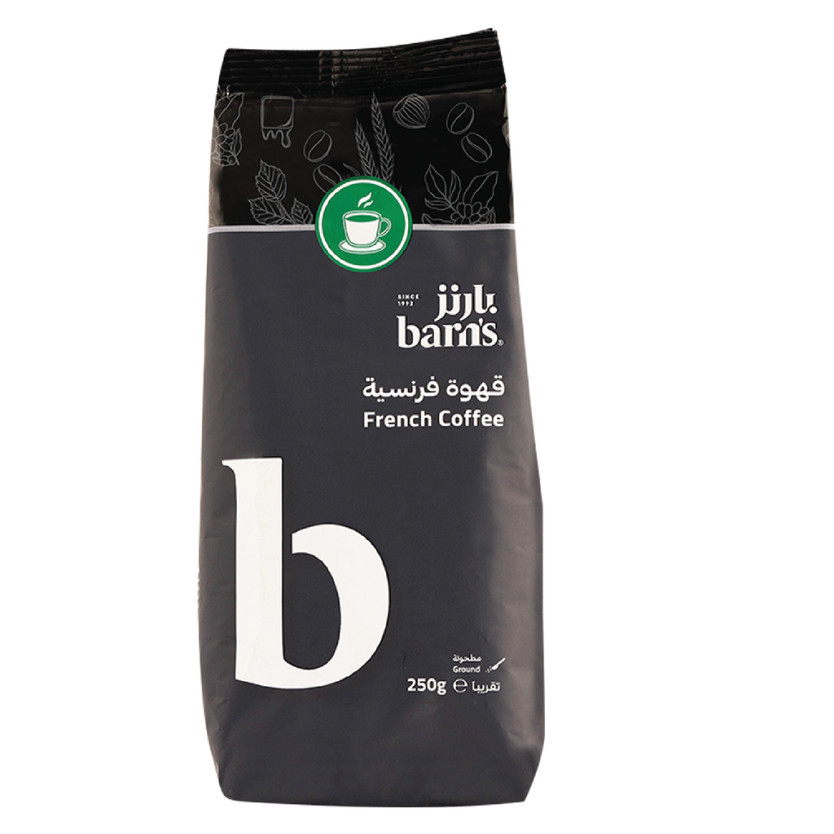 4985454-حبة قهوه فرنسيه مطحونه بارنز 250جم - Image 1