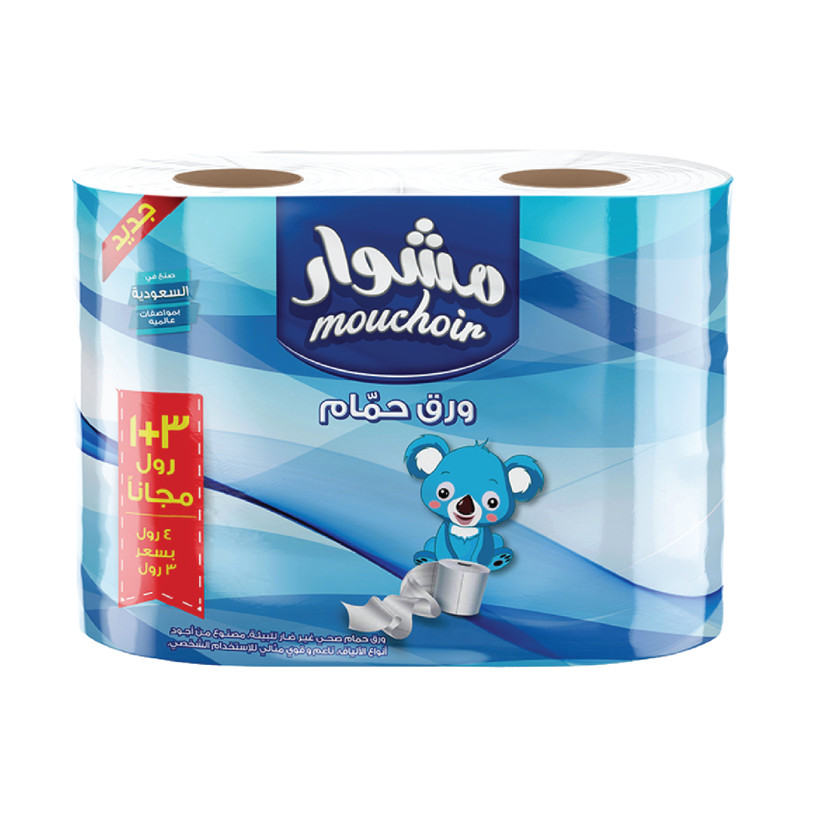 530182-حبة مشوار ورق حمام 3+1 رول مجاني - Image 1