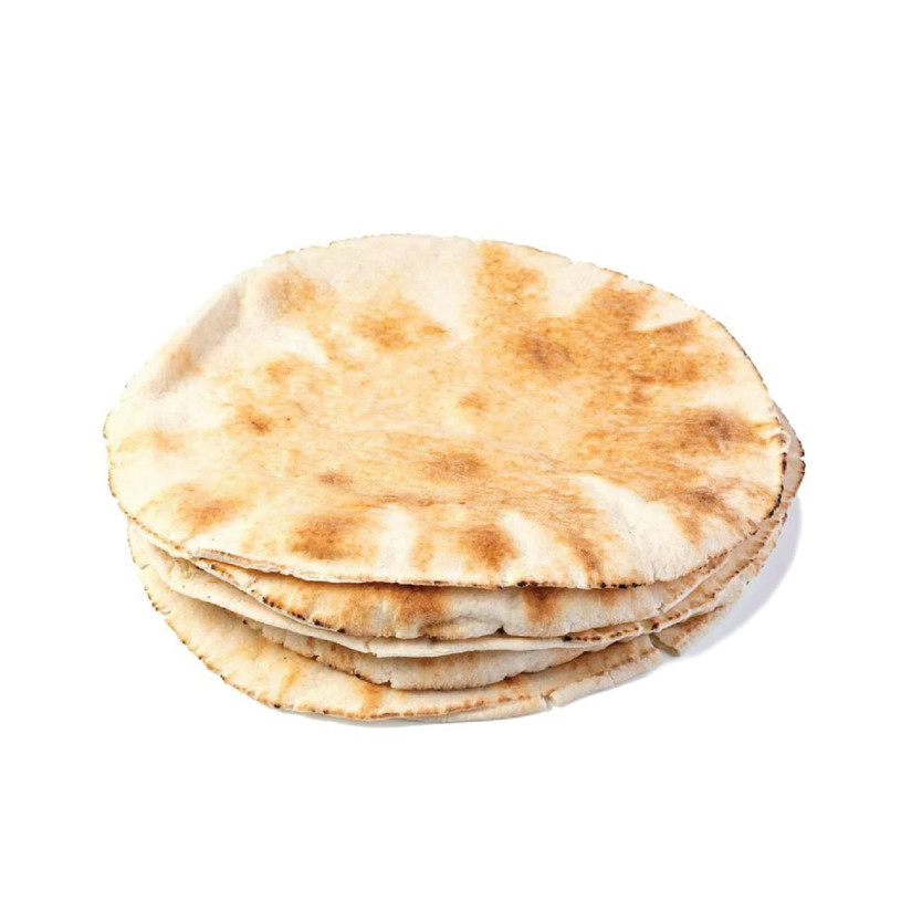 5456345-حبة خبز الرغيف اللبناني وسط - الصورة 1
