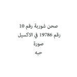 صحن شوربة رقم 10