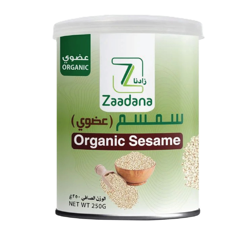 5649475156487878-حبة بذور السمسم زادنا العضوي خالي من الجلوتين 250جم - الصورة 1