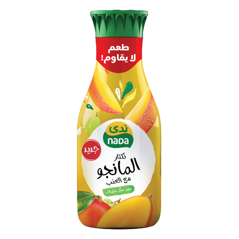 58478-حبة عصير ندى نكتار المانجو مع العنب بدون سكر 1.3 لتر - الصورة 1