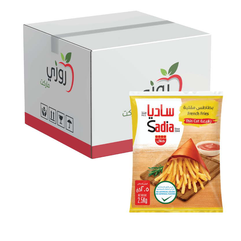 61007-كرتون بطاطس مجمد ساديا (6*6) 2.5 ك - الصورة 1