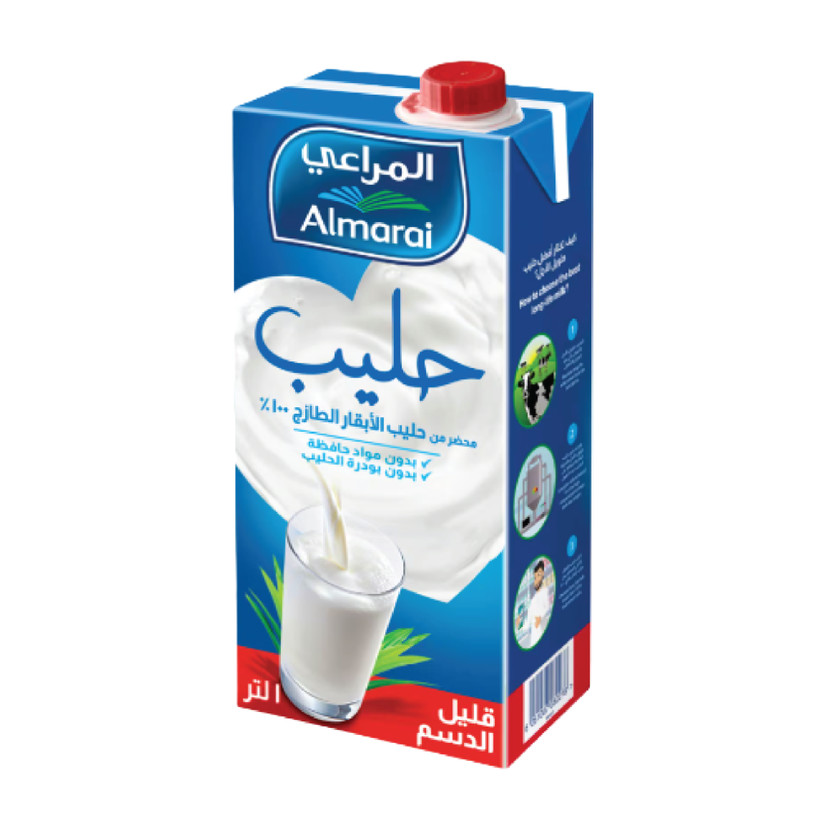 70008-حبة حليب المراعي قليل الدسم طازج 1 لتر - الصورة 1
