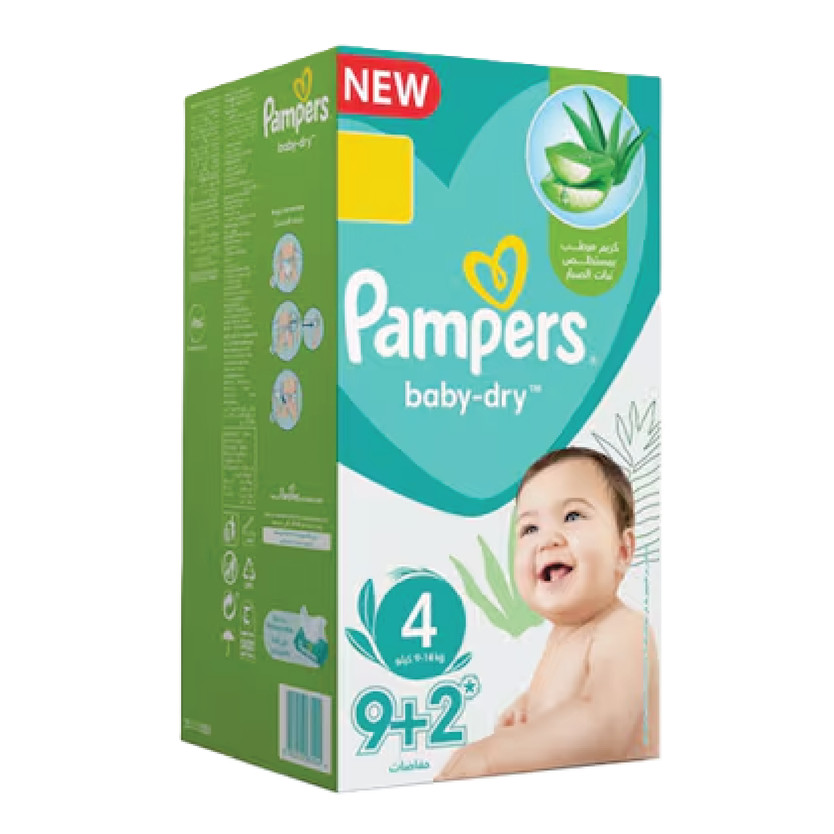 72290-حبة بامبرز كريم الصبار مقاس 4 - 9+2حفاضات - الصورة 1
