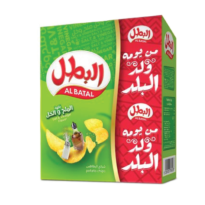 77738-باكت البطل الملح والخل 23 غرام كرتونية - الصورة 1