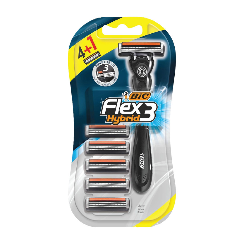 84065-باكت BIC FLEX3 HYBRID 4+1PCS - Image 1