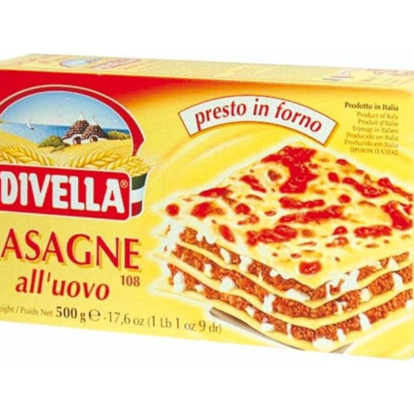 02571-حبة DIVELLA LASAGNE 500 GM - Image 1