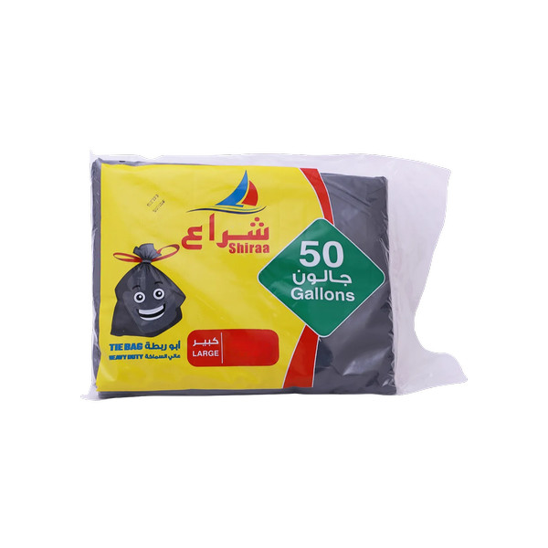 13026-حبة Shiraa Trash Tie Bag 50Gallon Thick 10 Pcs - Image 1