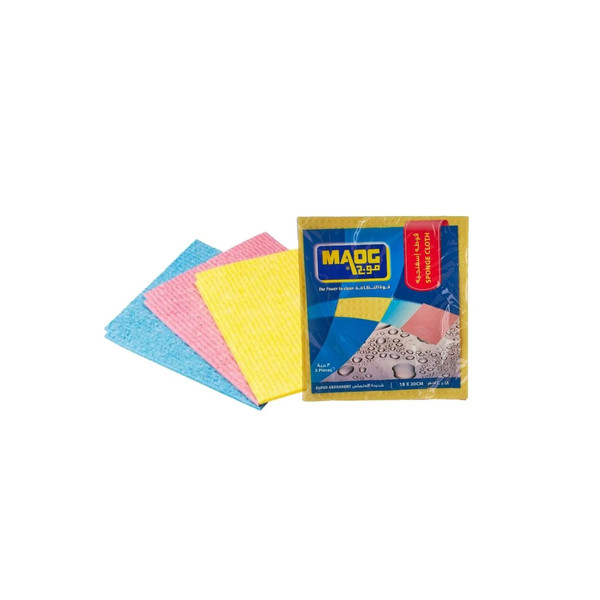 14040-حبة MAOG SPONGY KITCHEN CLOTH 3PCS18CMX20CM - Image 1