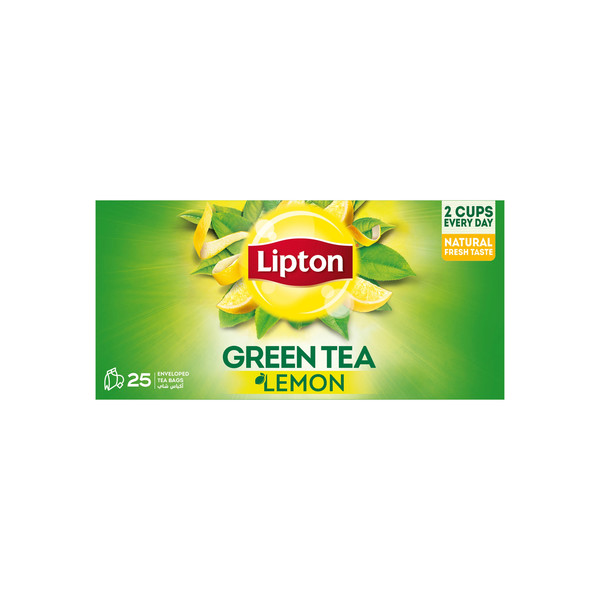 22182-حبة LIPTON GREEN TEA WITH LEMON 25 BAG - Image 1