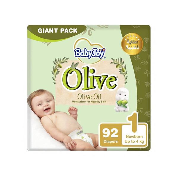 33060-باكت BABY JOY NO. 1 92 DIAPERS - Image 1