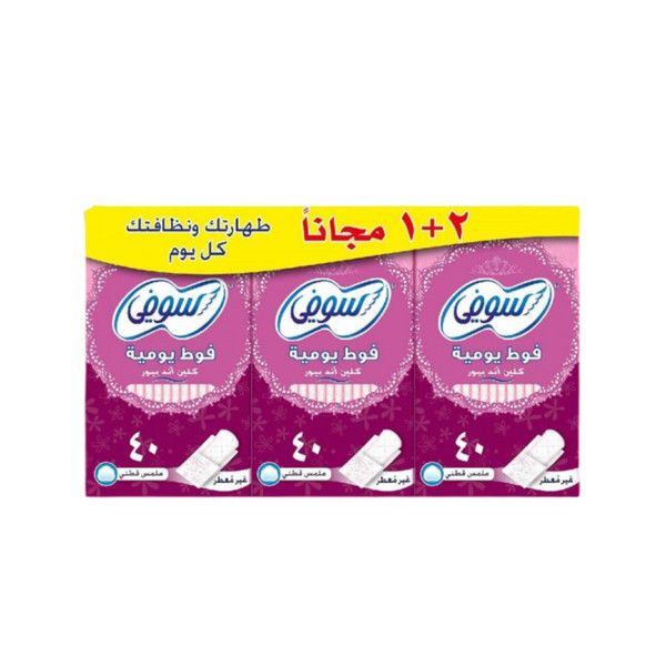 34042-باكت حفائض سوفي بانتي كلين اند بيور انتعاش (2+1)*40 حبة - الصورة 1